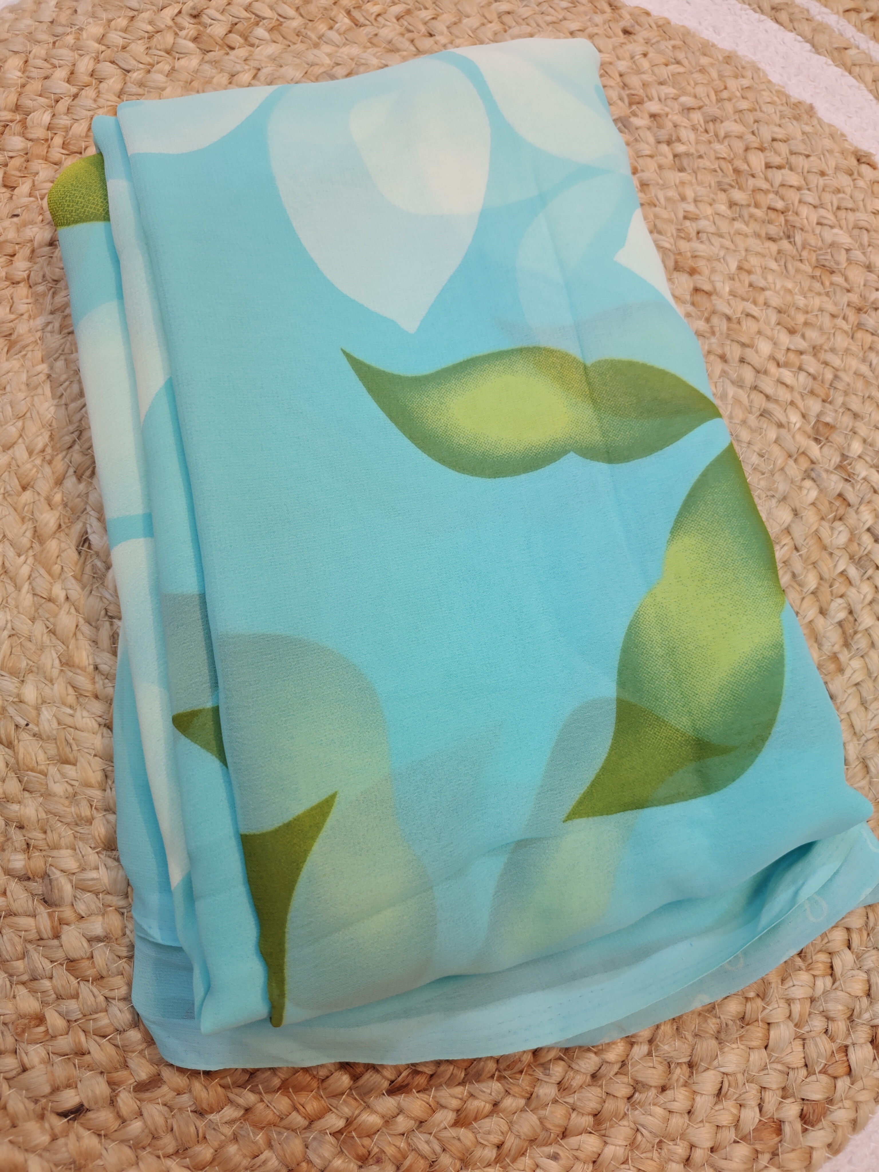 Aqua Blue Junnu Mukka Saree
