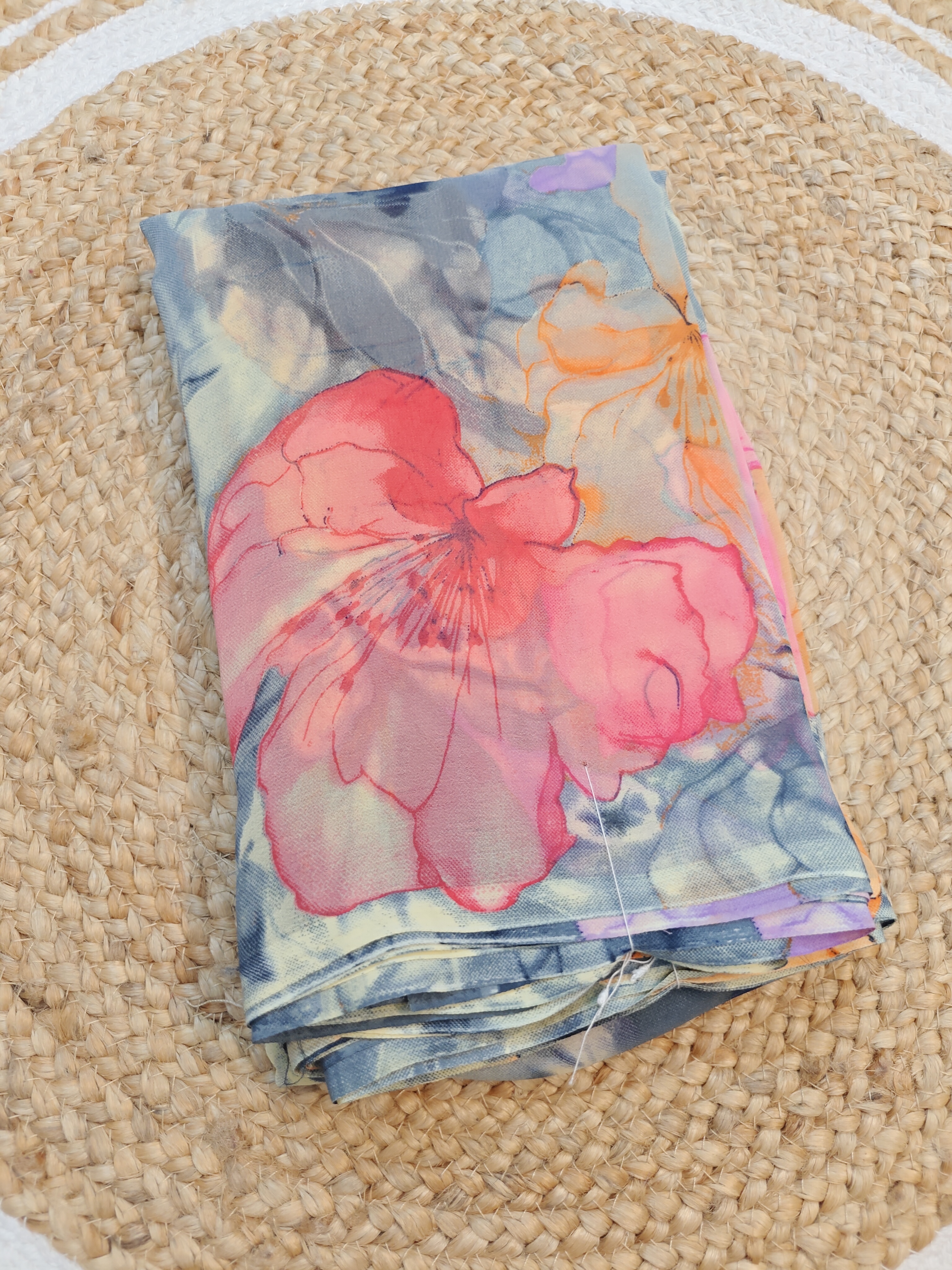 Misty Blue Junnu Mukka Pastel Saree