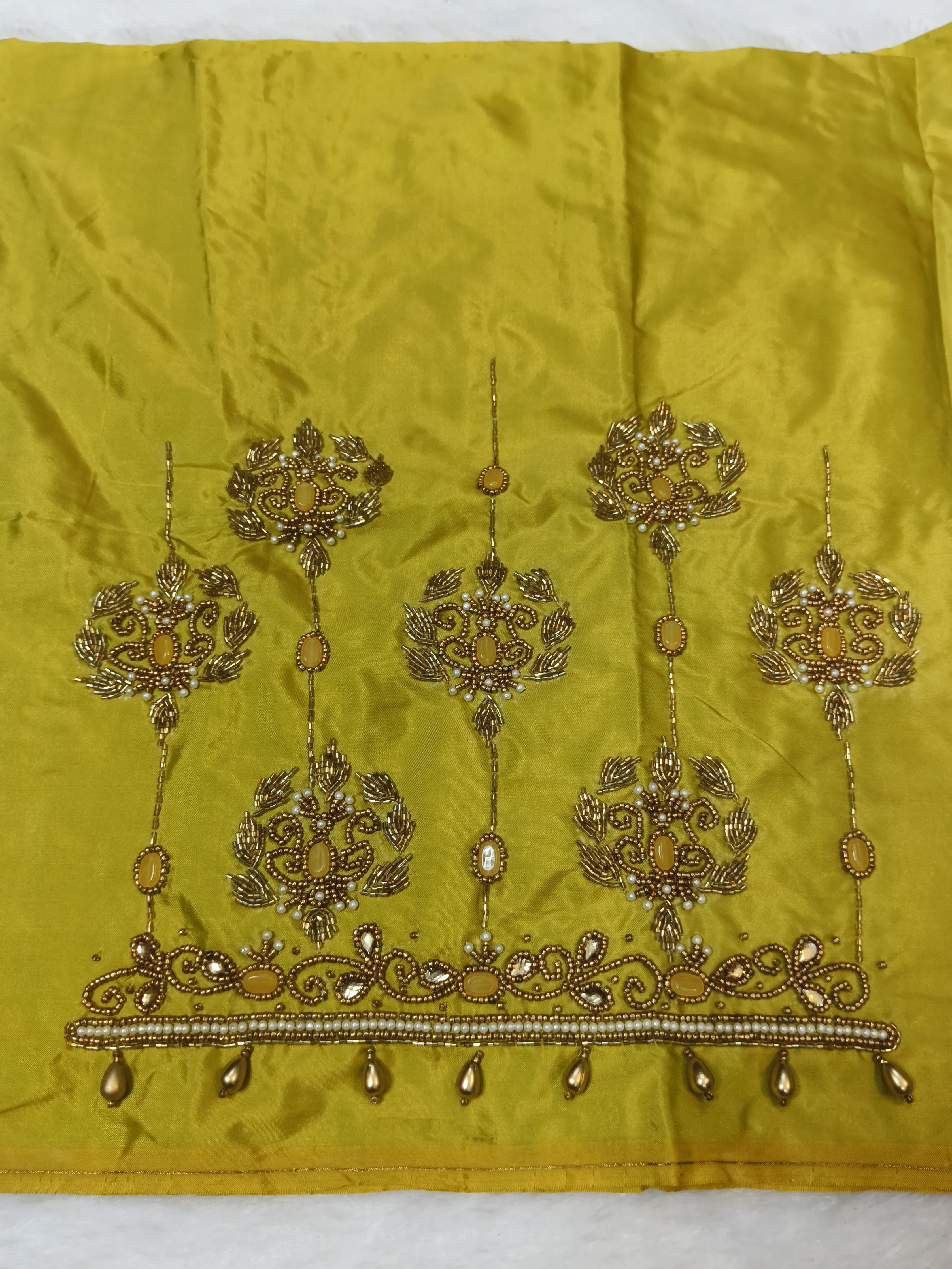 Mustard Maggam Blouse