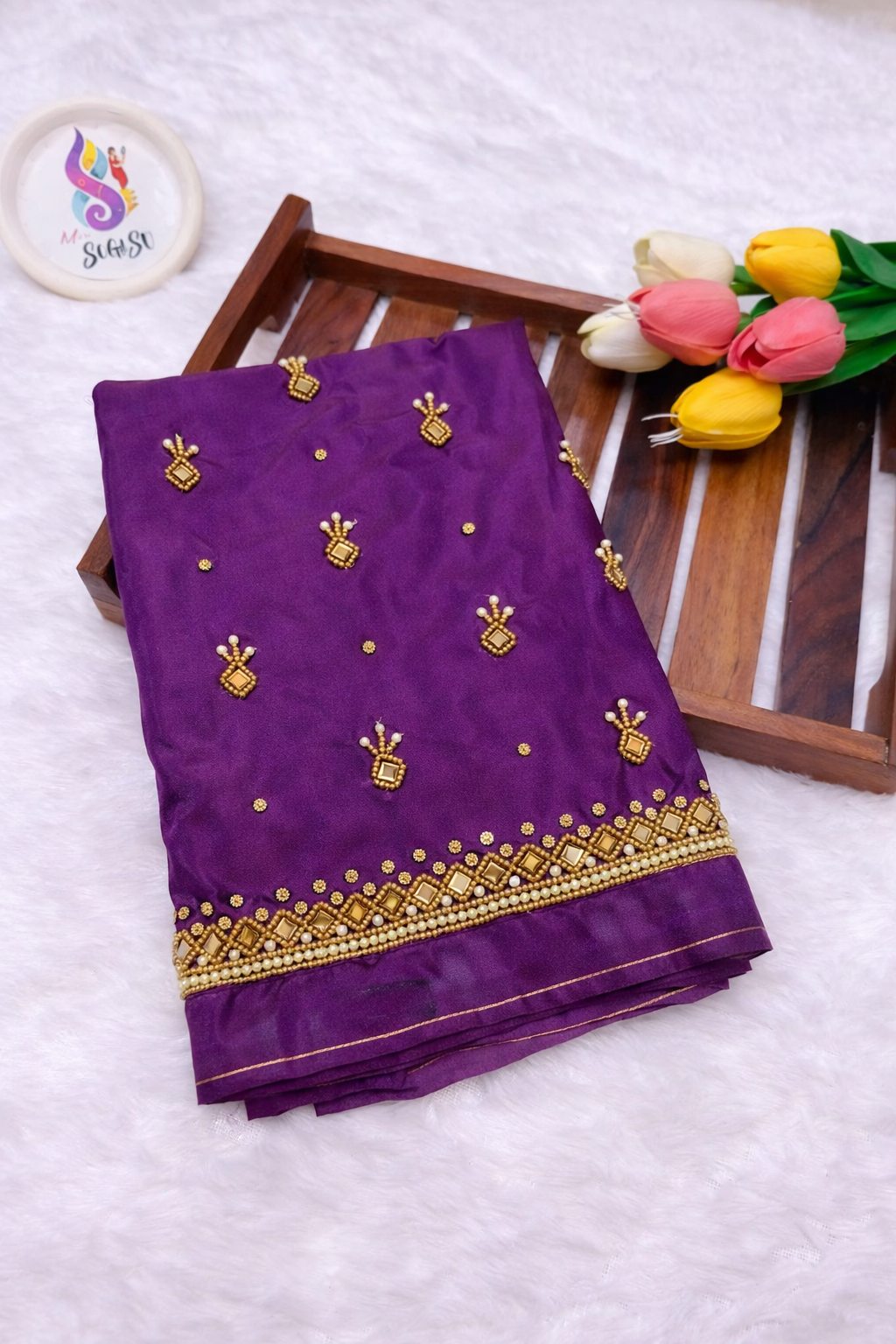 Purple classic Maggam Blouse
